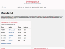 Tablet Screenshot of dividendpagina.nl